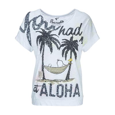 Frogbox • wit t-shirt Snoopy Aloha