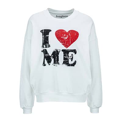 Frogbox • witte sweater I love me