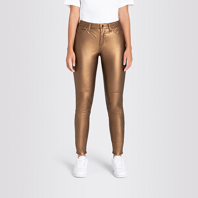 MAC • bruine coated Slim broek