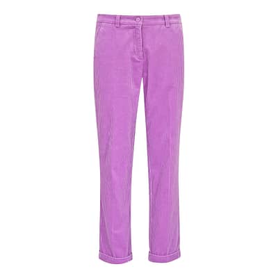 Cambio • lila ribfluwelen pantalon Krystal