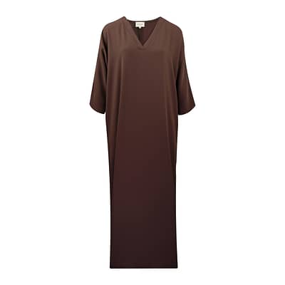 Toupy • bruine midi jurk Tanie