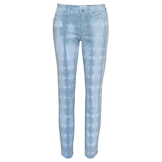 Cambio Jeans • blauwe tie dye slim fit jeans eco