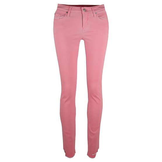 Cambio Jeans • roze skinny jeans met stepped hem