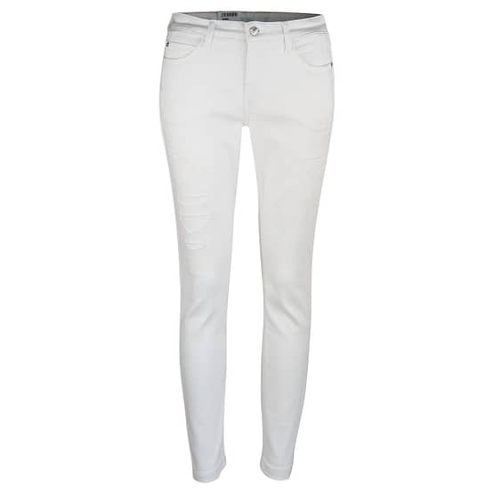 MAC • witte SKINNY jeans met beschadigingen