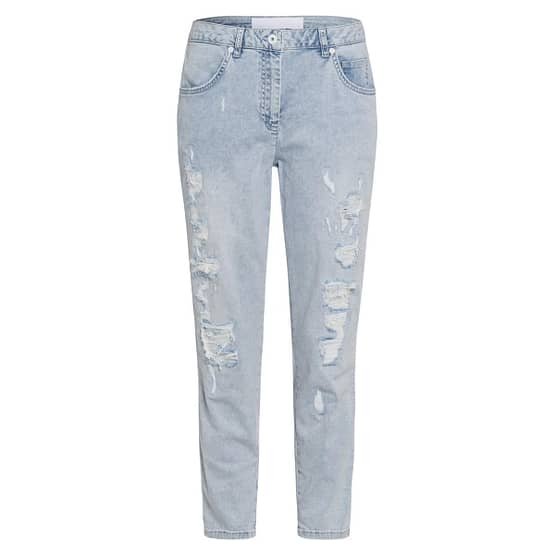 Marc Aurel • lichtblauwe cropped destroyed jeans
