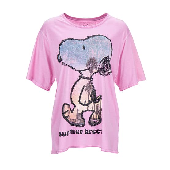 Frogbox • roze t-shirt met Snoopy
