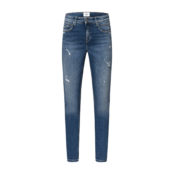 Cambio • blauwe jeans Kerry met steentjes