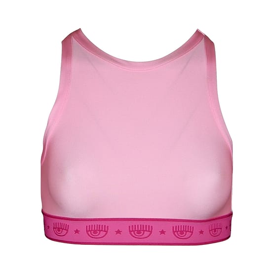 Chiara Ferragni • roze top met logo