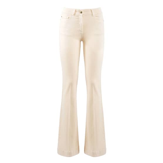 Nenette • flared jeans in licht beige