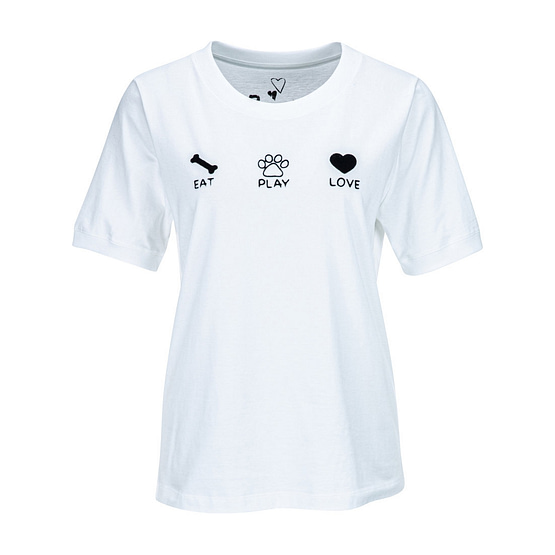 Frogbox • wit t-shirt Snoopy eat play love
