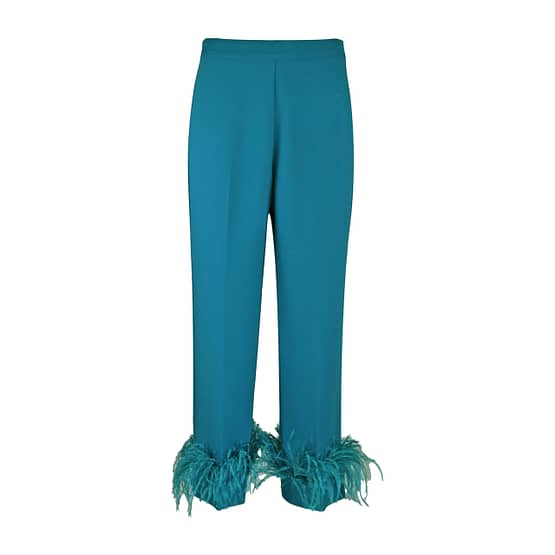 Nenette • blauwe pantalon met veren