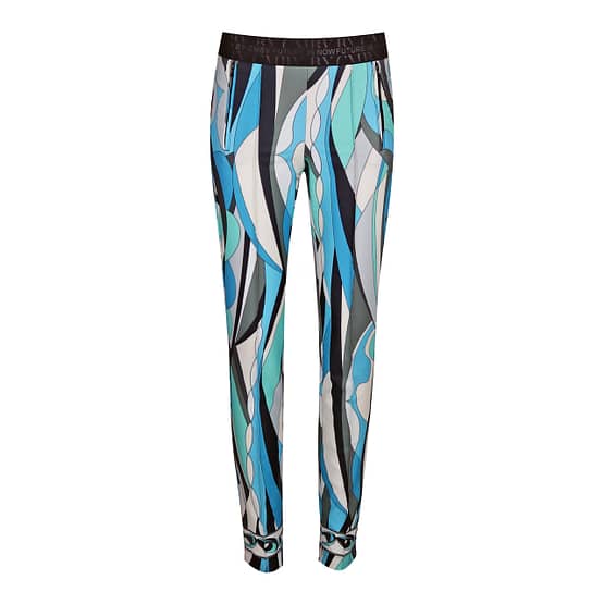Cambio • Rike pantalon in blauw, wit en zwart