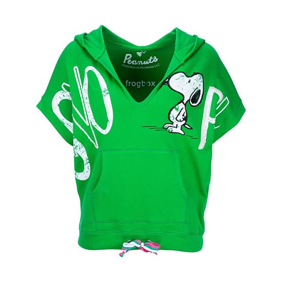 Frogbox • groene Snoopy hoodie met korte mouwen