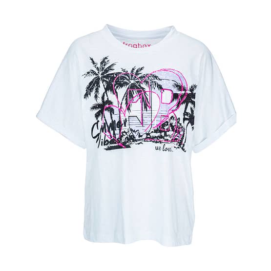 Frogbox • wit t-shirt met palmbomen