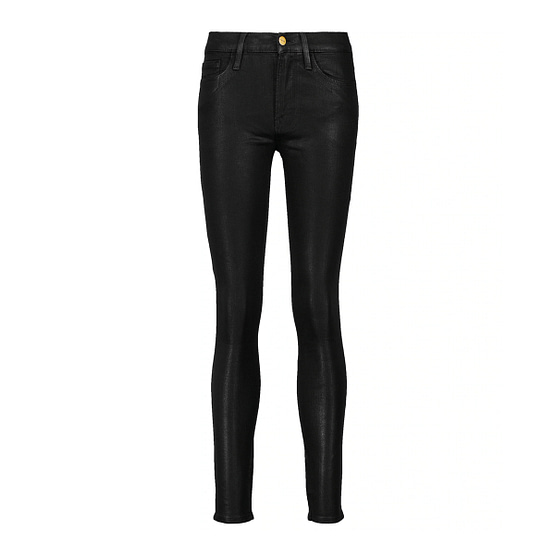 Frame • zwarte coated jeans Le Skinny de Jeanne