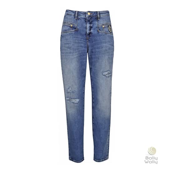 MAC • blauwe Rich Carrot patch jeans