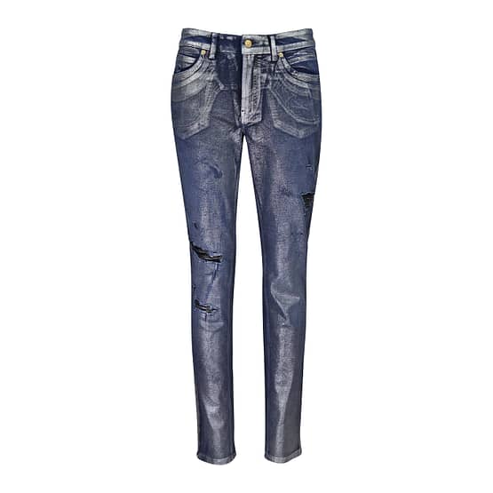 MAC • blauwe Mel jeans zilveren coating