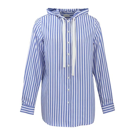 Milano Italy • blauw wit gestreepte blouse hoodie