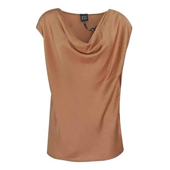 Access Fashion • bruine satijnen top