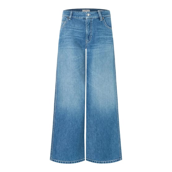 Cambio • blauwe Palazzo patch cropped jeans