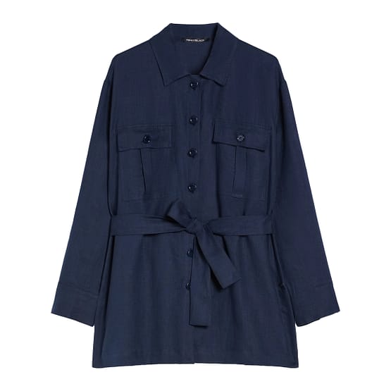 Pennyblack • donkerblauwe linnen blouse