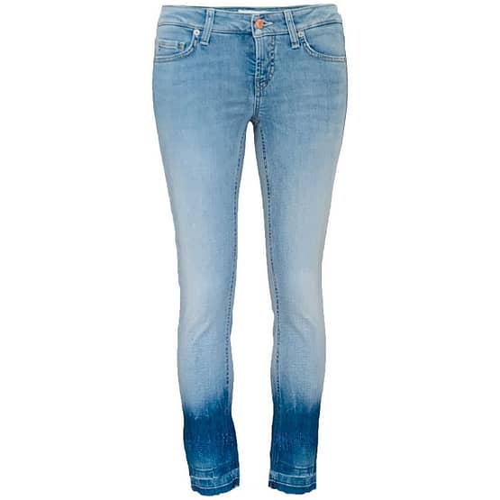 Cambio Jeans • blauwe Liu Short met steentjes