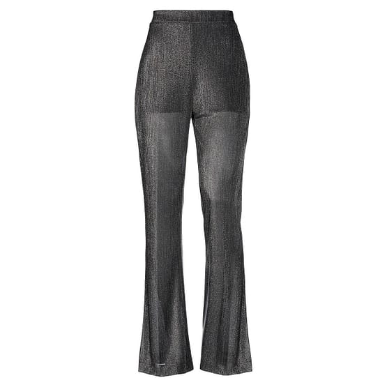 Liu Jo • wijde pantalon in metallic grijs zilver goud