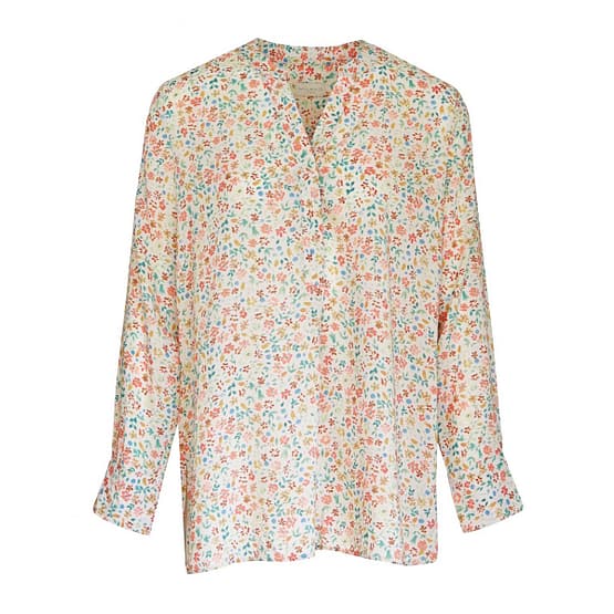 Milano Italy • ecru blouse met bloemen