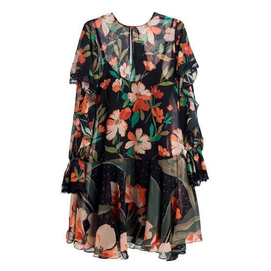 Twinset • zwarte jurk met bloemen