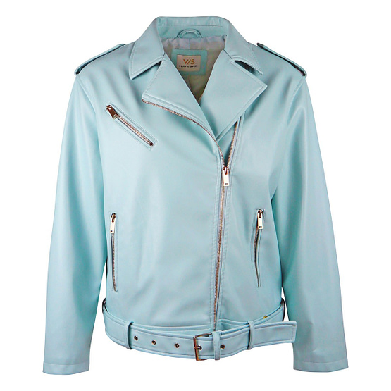 Verysimple • mint groen faux leather jasje