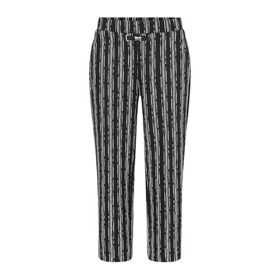 MAC • zwart wit gestreepte EASY CULOTTE broek