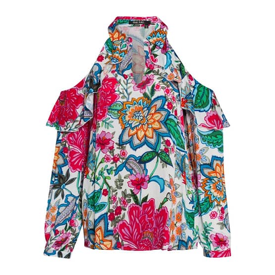 Marc Aurel • top met bloemen print en open schouders