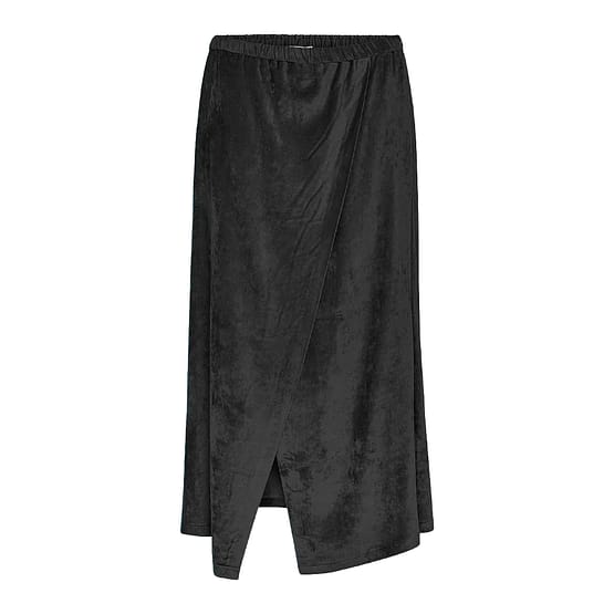 Forte_Forte • fluwelen midi rok in zwart