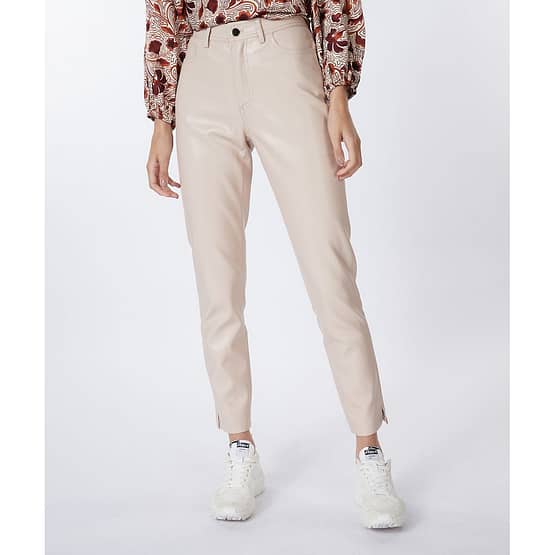 EsQualo • beige leerlook pantalon