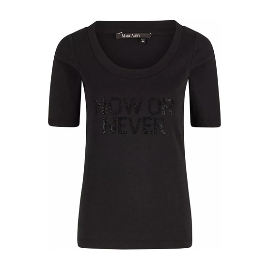 Marc Aurel • zwarte t-shirt met now or never