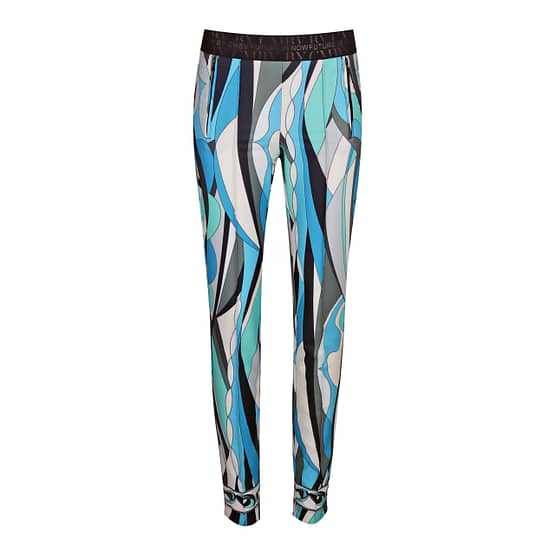 Cambio • Rike pantalon in blauw, wit en zwart