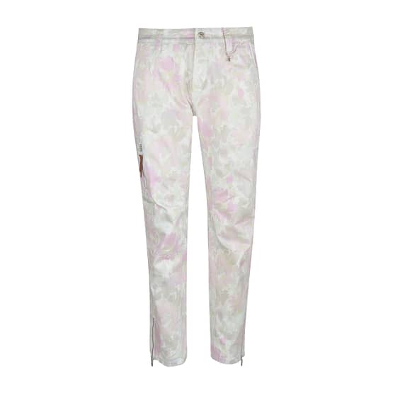 MAC • RICH cargo cotton broek paarse bloemen
