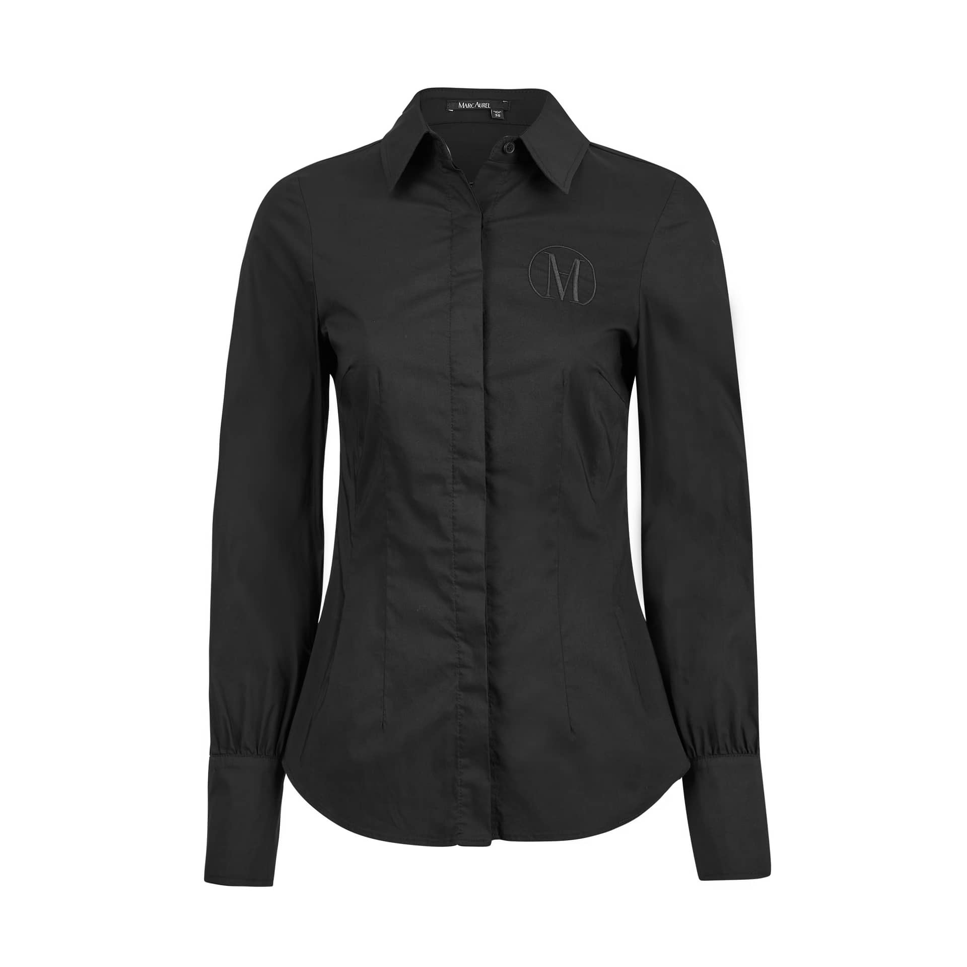 Fysica Zijdelings Smelten Marc Aurel • zwarte katoenen blouse • shop BollyWolly