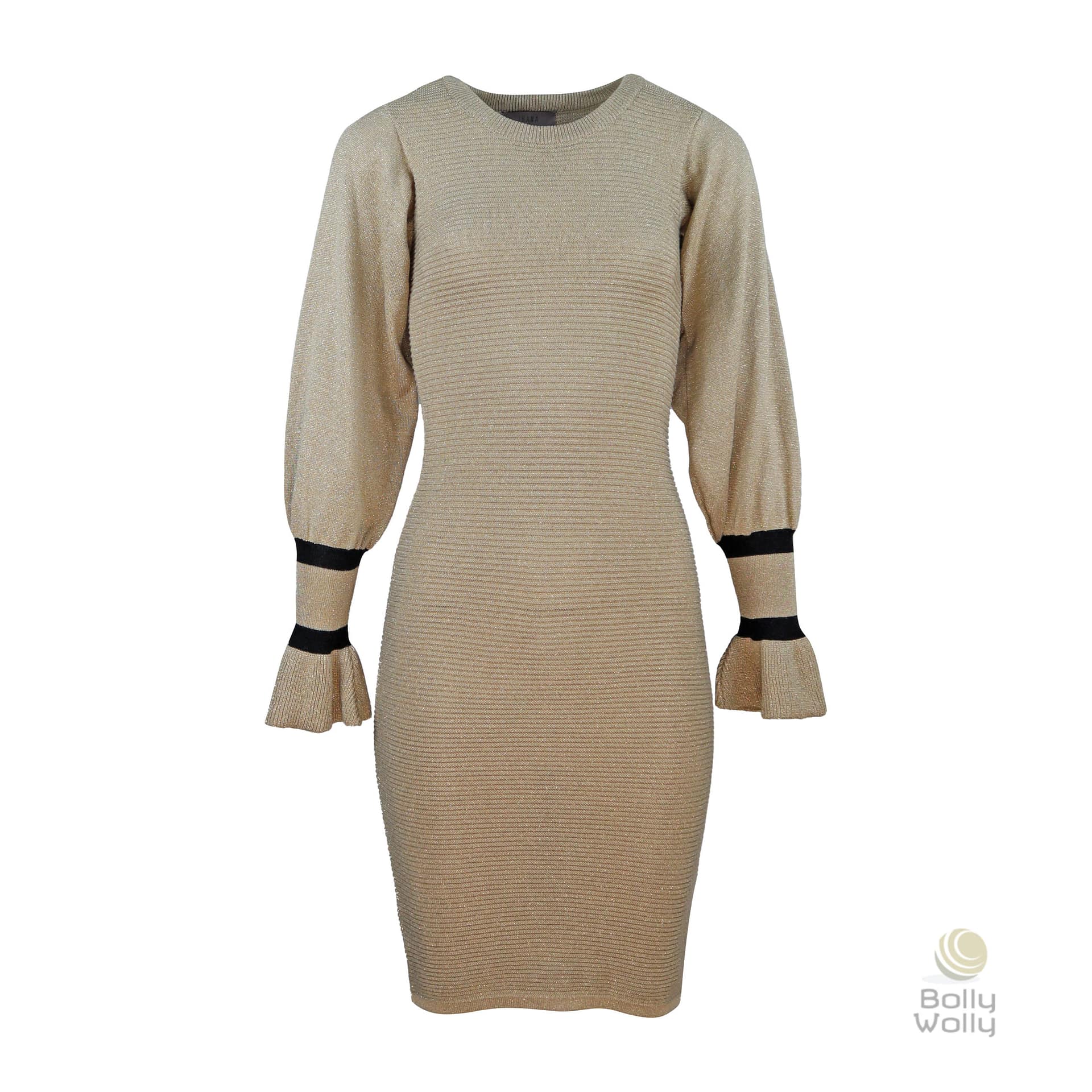 Ibana • aansluitende beige jurk Hazy • shop BollyWolly